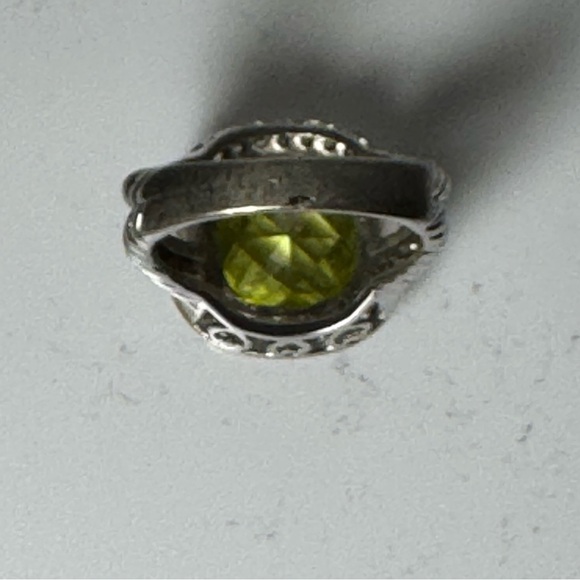 SWAROVSKI 925 Silver Cocktail Ring with Large Vibrant Citrine Crystal SIZE 9 - Picture 9 of 13